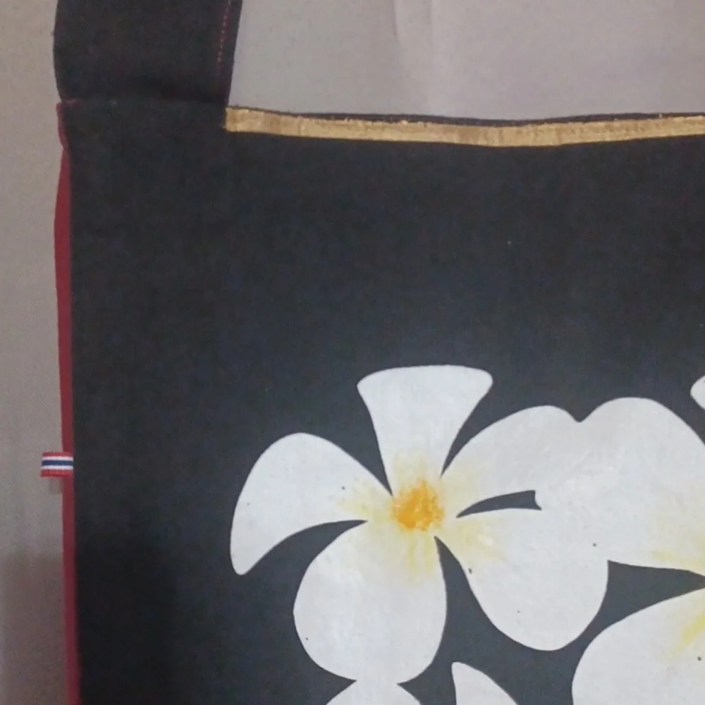 Boho Black Floral Shoulder Bag, Festival, Artisan Style